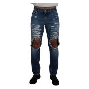 Chique gescheurde denim jeans voor de moderne man Dolce & Gabbana , Bl...