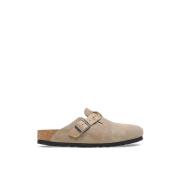 Taupe Gevlochten Leren Sandalen Birkenstock , Beige , Dames