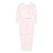 Roze Kant Pailletten Jurk Self Portrait , Pink , Dames