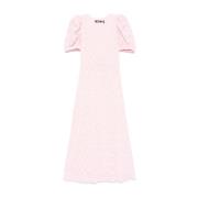 Kanten Pofmouw Jurk Rotate Birger Christensen , Pink , Dames