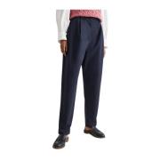 Dames Geplooide Tapered Broek met Sjaal Tommy Hilfiger , Blue , Dames