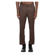 Geplooide broek in Valerio-stijl Costumein , Brown , Heren