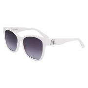 Witte Gespoten Zonnebril Karl Lagerfeld , White , Dames