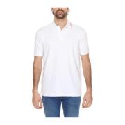 Katoenen Polo Shirt Lente/Zomer Collectie Suns , White , Heren