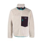 Retro Furry Fleece Jas Patagonia , White , Heren