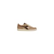 Leren Stoffen Sneaker Heren Collectie Diadora , Beige , Heren