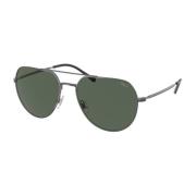 Metalen frame zonnebril met groene lenzen Ralph Lauren , Gray , Heren