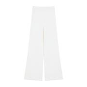 Wollen broek met rechte pijpen Max Mara , White , Dames