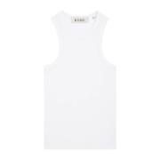 Rib Tank Top in Optic White Róhe , White , Dames