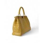 Pre-owned Leather handbags Fendi Vintage , Yellow , Dames