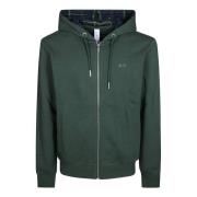 Contrast Zip Hoodie Sun68 , Green , Heren