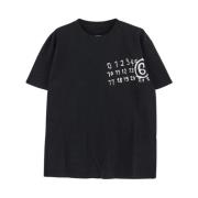 Katoenen Logo T-Shirt MM6 Maison Margiela , Black , Dames