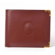 Pre-owned Leather wallets Cartier Vintage , Brown , Dames