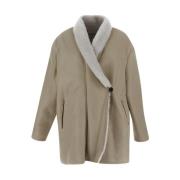 Lam Jacket Elanore Stijl Isabel Marant , White , Dames