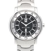 Pre-owned Linen watches Bvlgari Vintage , Black , Heren