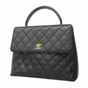 Pre-owned Leather handbags Chanel Vintage , Black , Dames