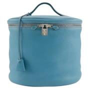 Pre-owned Leather handbags Hermès Vintage , Blue , Dames