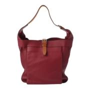 Pre-owned Leather handbags Hermès Vintage , Red , Dames