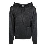 Lurex hoodie voor een stijlvolle look Sun68 , Black , Dames