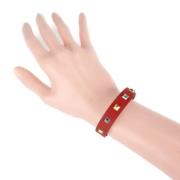 Pre-owned Leather bracelets Hermès Vintage , Red , Dames