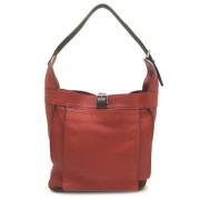 Pre-owned Leather handbags Hermès Vintage , Red , Dames