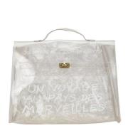 Pre-owned Fabric handbags Hermès Vintage , White , Dames