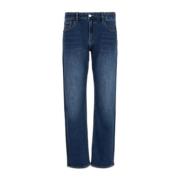 Blauwe Slim Fit Katoen Stretch Jeans Armani Exchange , Blue , Heren