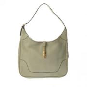 Pre-owned Leather shoulder-bags Hermès Vintage , Green , Dames