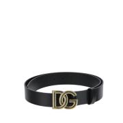 Klassieke Leren Riem Dolce & Gabbana , Black , Heren