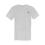 Vos Katoenen T-Shirt Maison Kitsuné , White , Heren