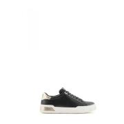 Polyester Sneaker met 3cm Hak Emporio Armani EA7 , Black , Dames