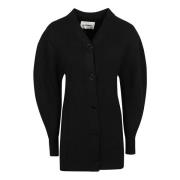 Zwarte Wollen Trui Elegant Comfort Jil Sander , Black , Dames