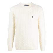 Luxe Wol Kasjmier Gebreide Kleding Polo Ralph Lauren , White , Heren