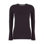 Pruim Viscose en Wol T-Shirt Gentryportofino , Purple , Dames