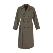 Wollen double-breasted trenchcoat Lardini , Beige , Heren