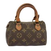 Pre-owned Leather handbags Louis Vuitton Vintage , Brown , Dames