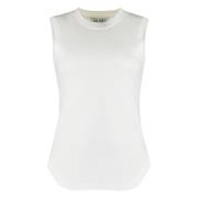 Geribbeld Katoenen Tanktop The Attico , White , Dames