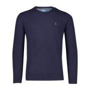 Donkerblauwe Merinowollen Trui Polo Ralph Lauren , Blue , Heren