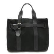 Pre-owned Canvas handbags Hermès Vintage , Black , Dames