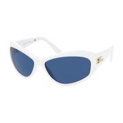 Harsen frame zonnebril met blauw glas Ralph Lauren , White , Dames