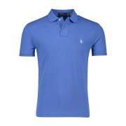 Blauwe poloshirt met korte mouwen Polo Ralph Lauren , Blue , Heren