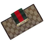 Pre-owned Canvas wallets Gucci Vintage , Beige , Dames