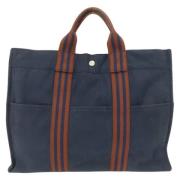 Pre-owned Canvas chanel-bags Hermès Vintage , Blue , Dames