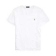 Casual Katoenen T-shirt Polo Ralph Lauren , White , Heren