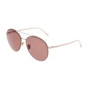 Roségouden Aviator Zonnebril met UV-bescherming Tom Ford , Pink , Dame...