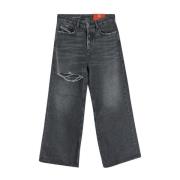 Katoenen Denim Broek Diesel , Gray , Dames