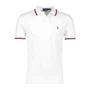 Witte korte mouw slim fit polo Polo Ralph Lauren , White , Heren