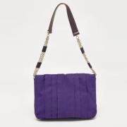 Pre-owned Canvas shoulder-bags Anya Hindmarch Pre-owned , Purple , Dam...