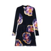 Elegante Zwarte Viscose Jurk Desigual , Black , Dames