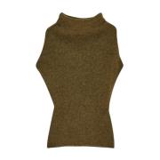 Wol top met kraterontwerp Rick Owens , Yellow , Dames